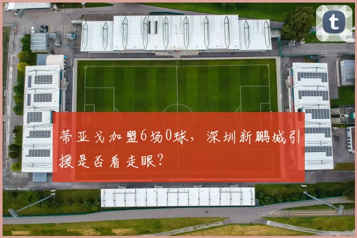 蒂亚戈加盟6场0球，深圳新鹏城引援是否看走眼？